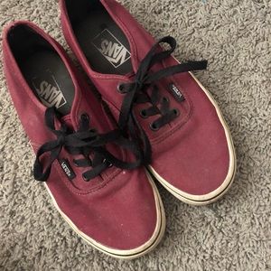 Black and Burgundy Vans